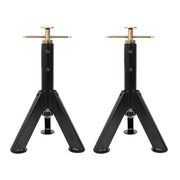 RV Adjustable Telescoping Stabilizer Jack Stand Supports Stabilizer, 16" To 30" (Set of 2) - Black