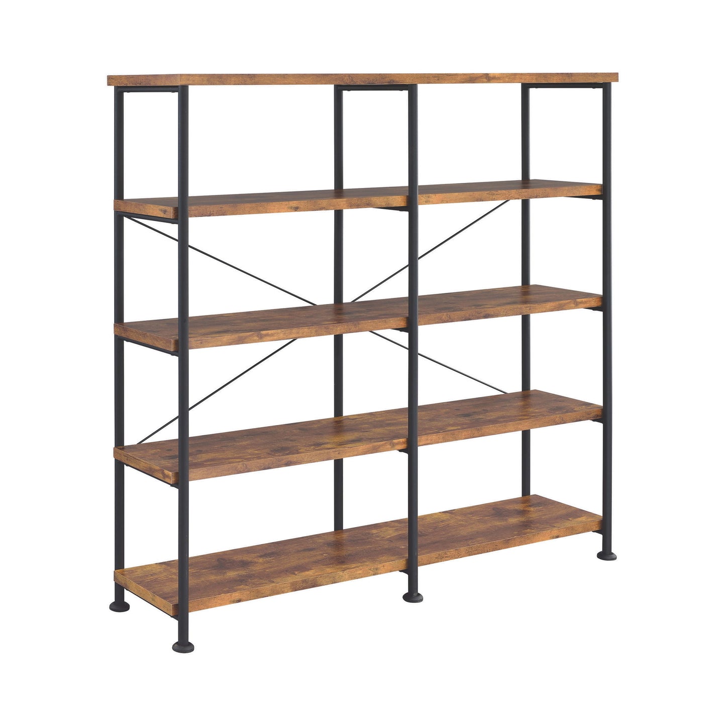 Double Wide Bookcase Shelves - Brown
