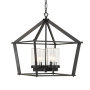 Evanston - 4 Light Indoor-Outdoor Pendant - Black