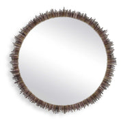 Tiger Sea Urchin - Round Mirror - Brown / Green
