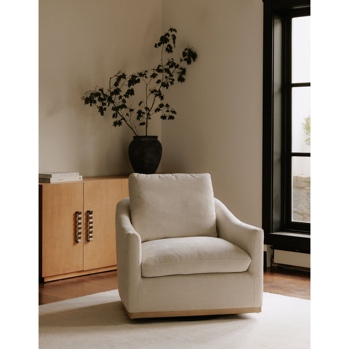 Linden - Swivel Chair - Soft Beige