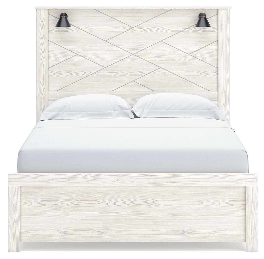 Gerridan - Panel Bed With Sconces