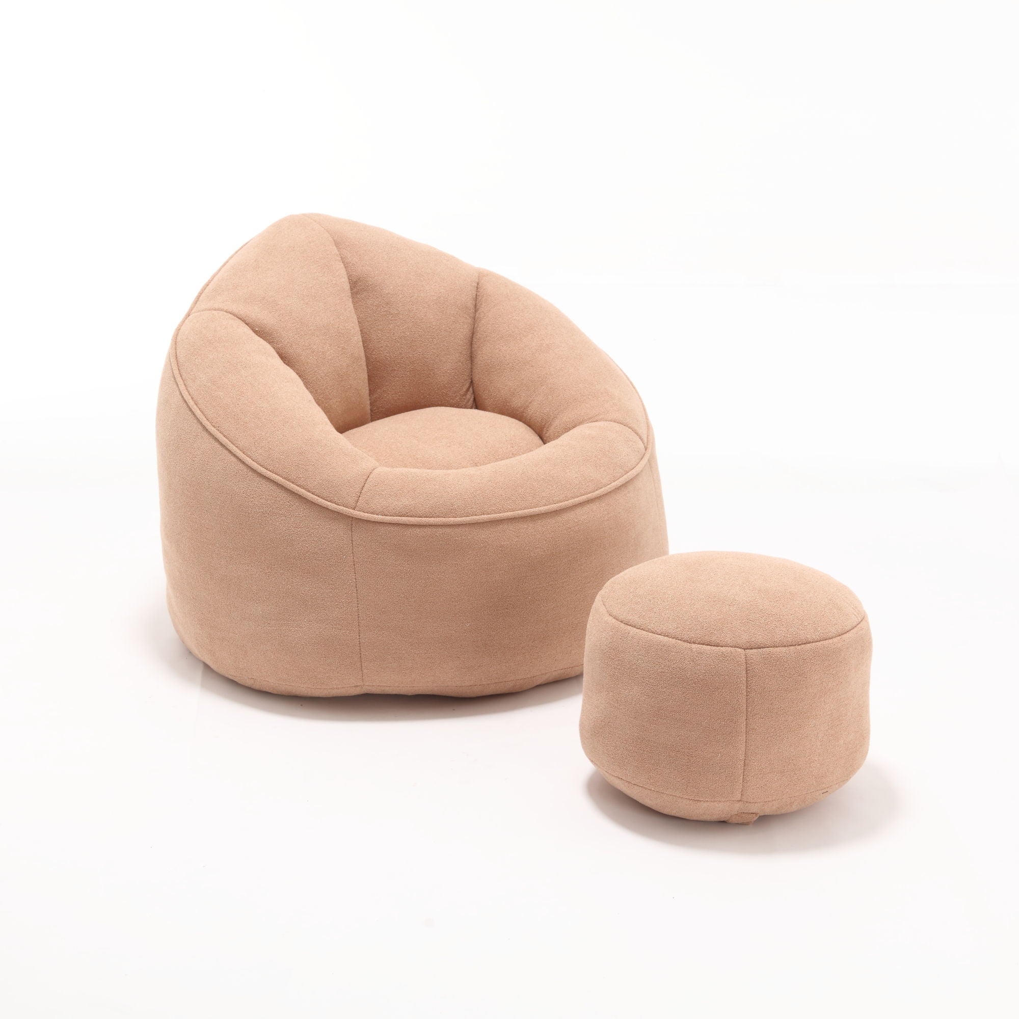 Bedding Bean Bag Sofa Chair High Pressure Foam With Footrest