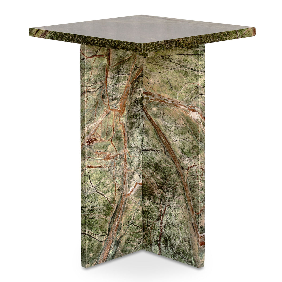 Blair - Accent Table - Rainforest / Green Marble