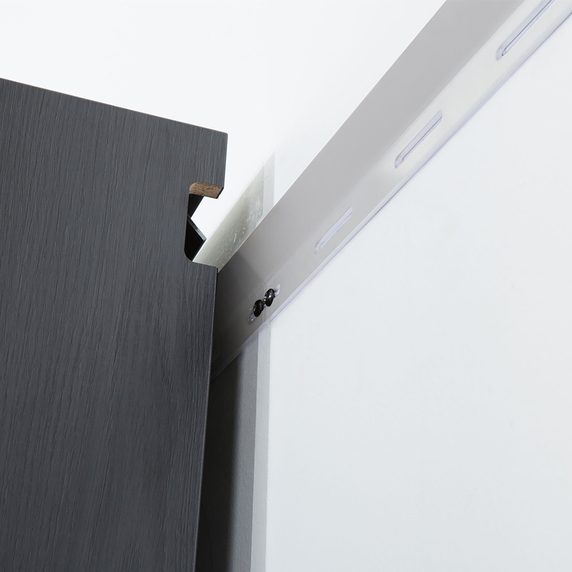Astro Series - Wall Storage Cabinet With Soft Closing Drawers - Metallic Gray