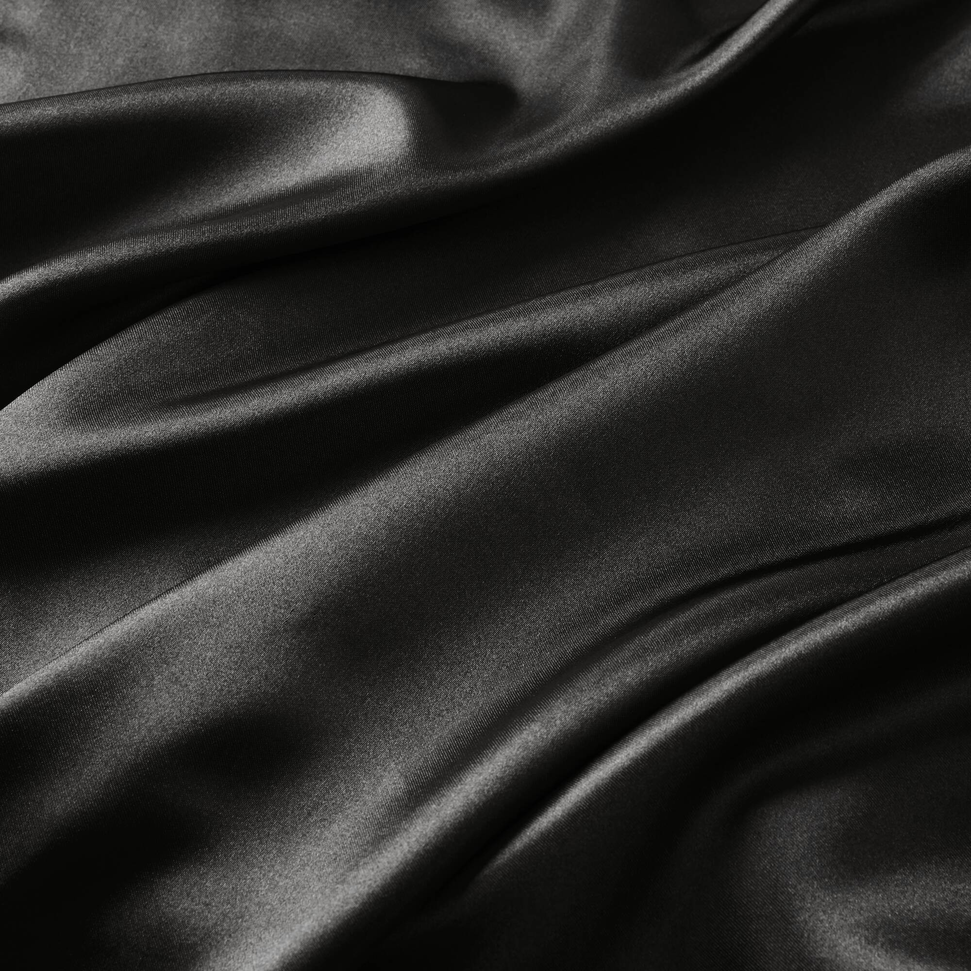 Satin - King Wrinkle Free Luxurious (Set of 6) - Black