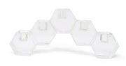 5" Clear Crystal Geometric Tabletop Candelabra Candle Holder
