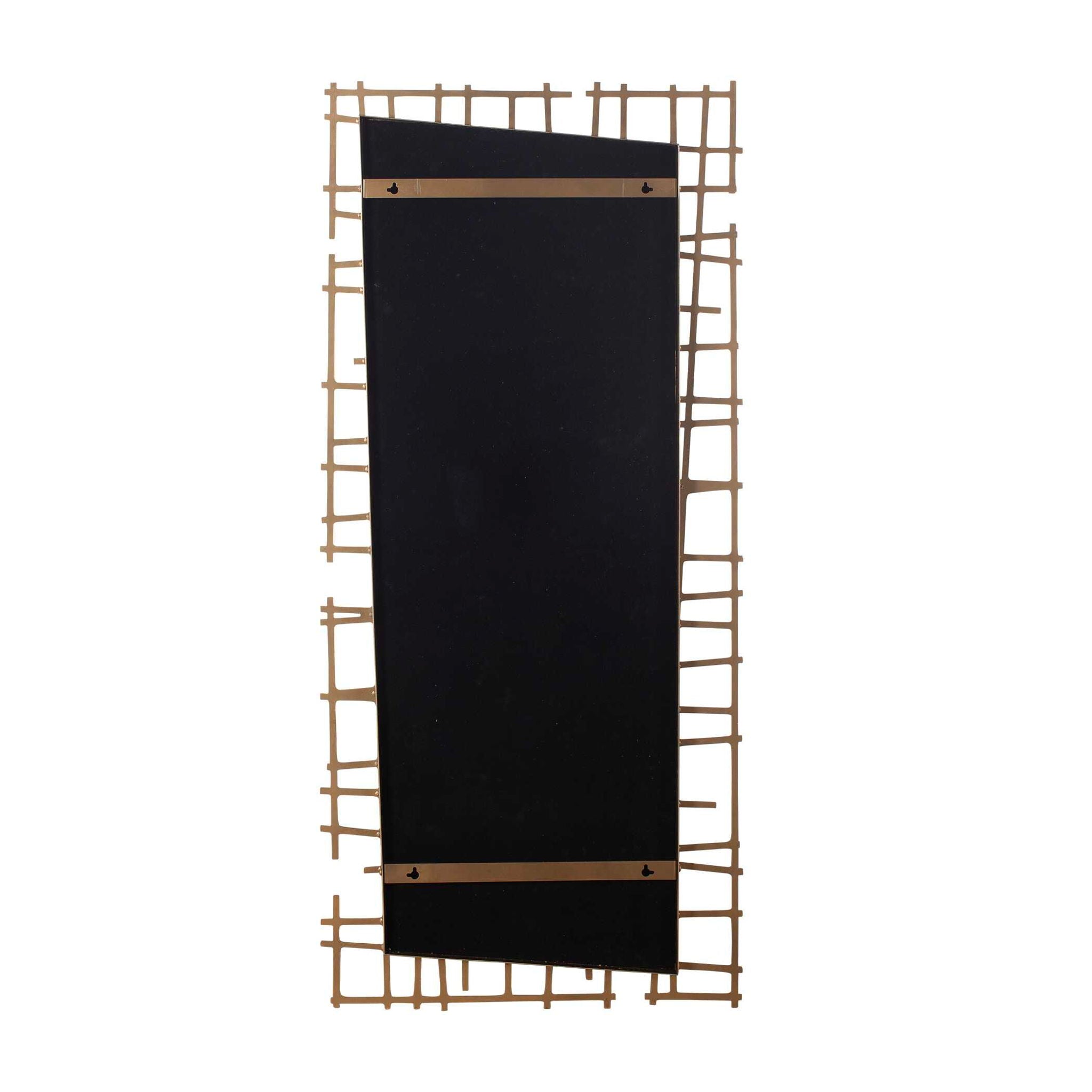 Golden Intersection - Mirrored Wall Decor - Brass