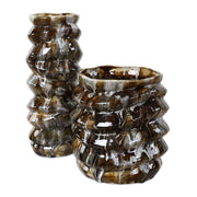 Cuoco - Glazed Vases (Set of 2) - Brown