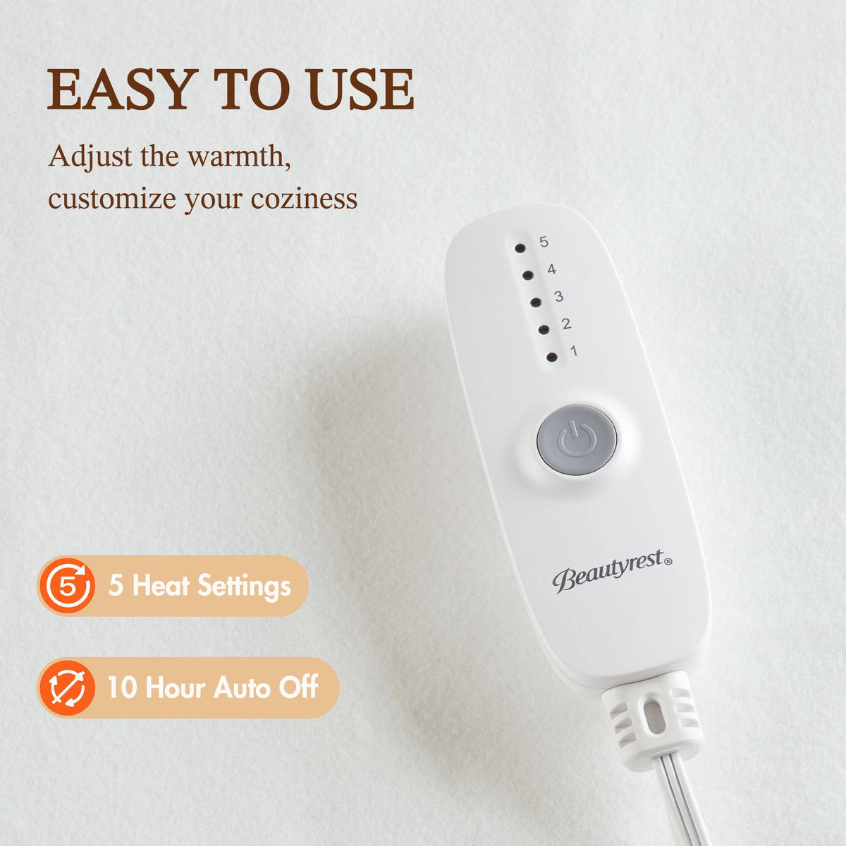 Nonwoven - Twin Heated Mattress Pad - White