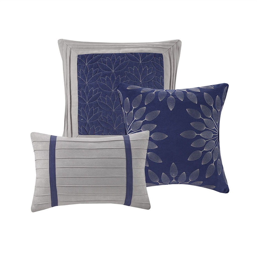 Palmer - California King Piece Comforter (Set of 7) - Blue