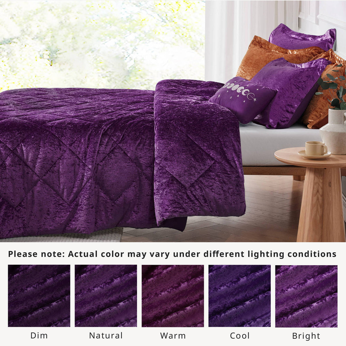 Felicia - Comforter Set - Purple