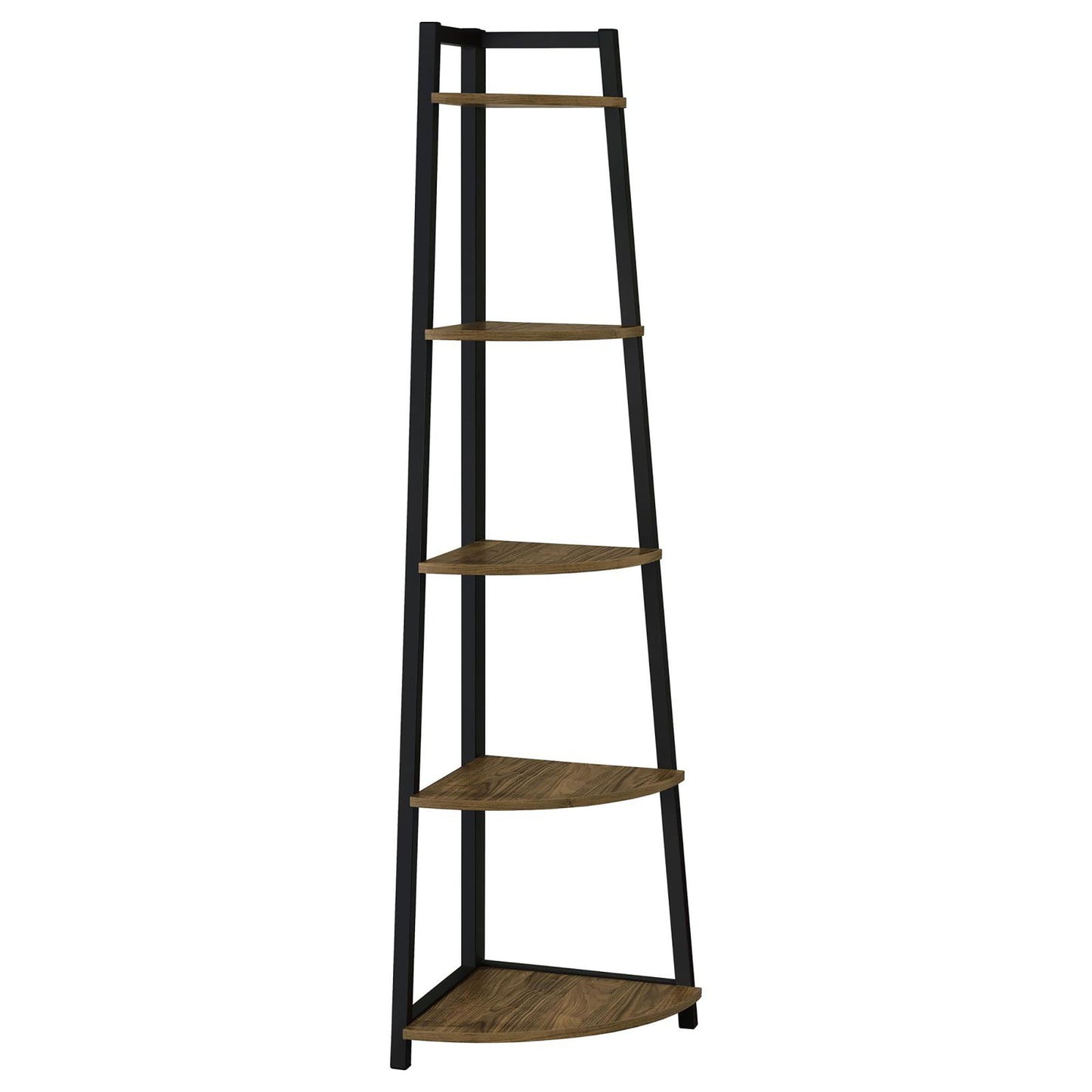 5 Tier Corner Bookcase - Brown