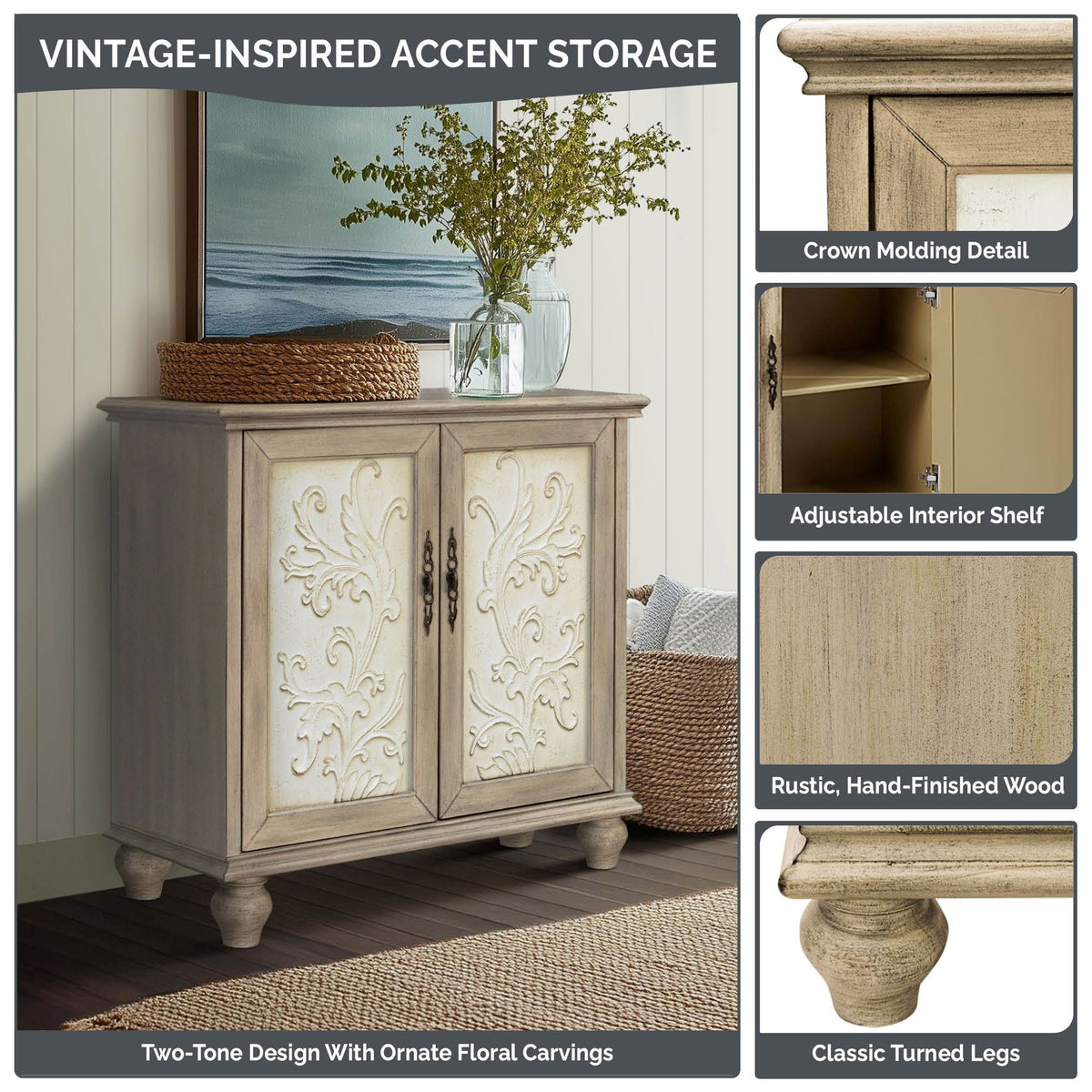 Driscoll - 2 Door Cabinet - Reclaimed Natural