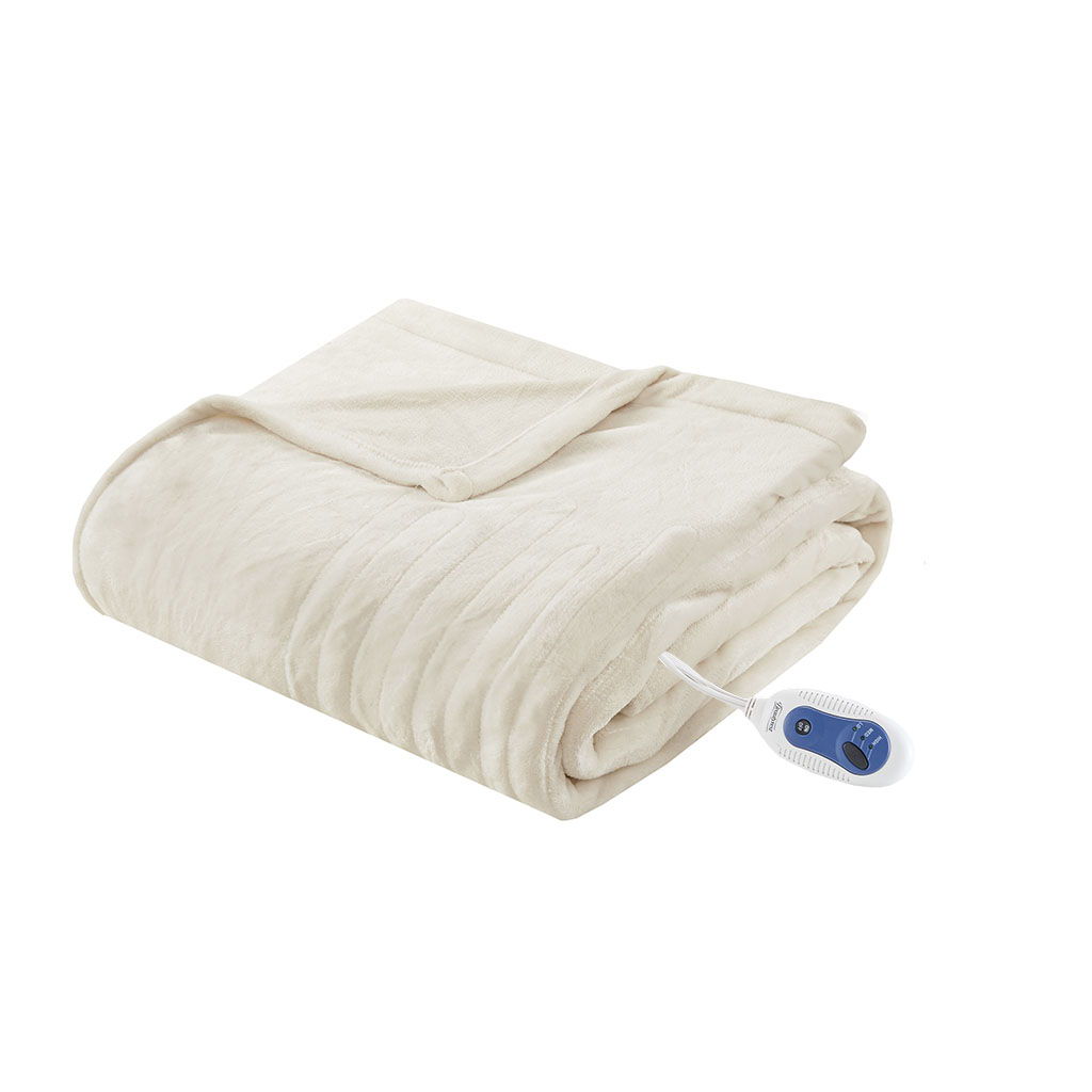 Heated Plush - Throw - Ivory