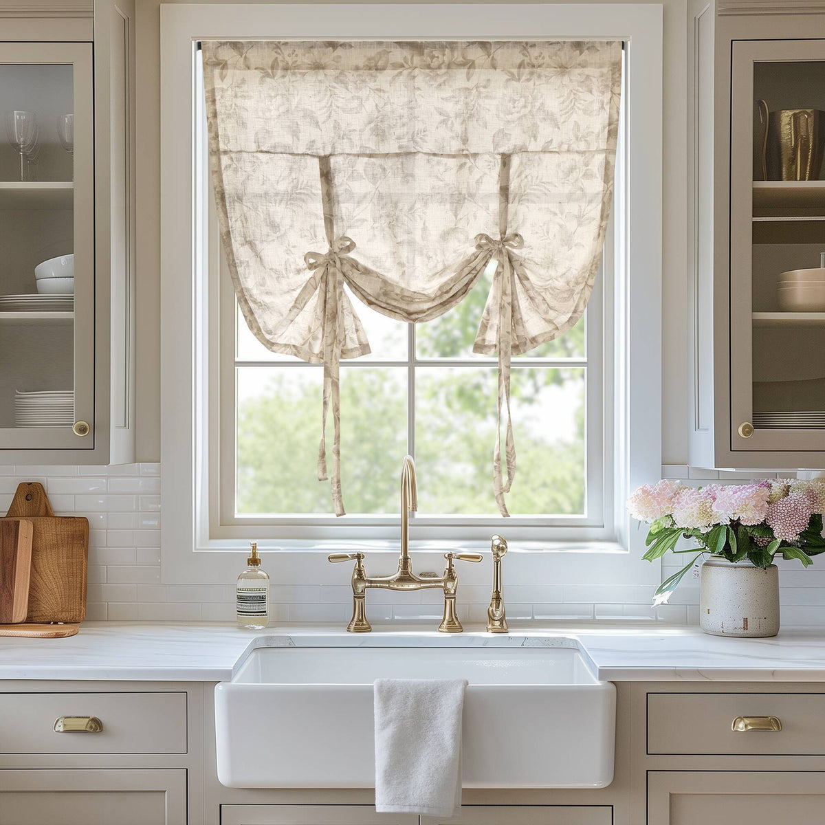 Lana - Floral Window Panel - Neutral
