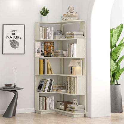 L-Shaped Design Corner Bookshelf