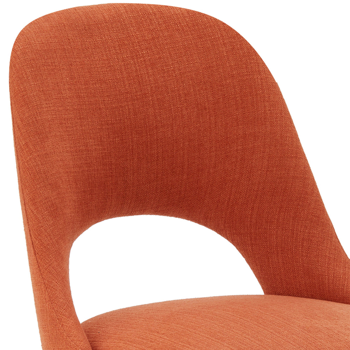 Nola - Dining Side Chair (Set of 2) - Orange / Dark Brown