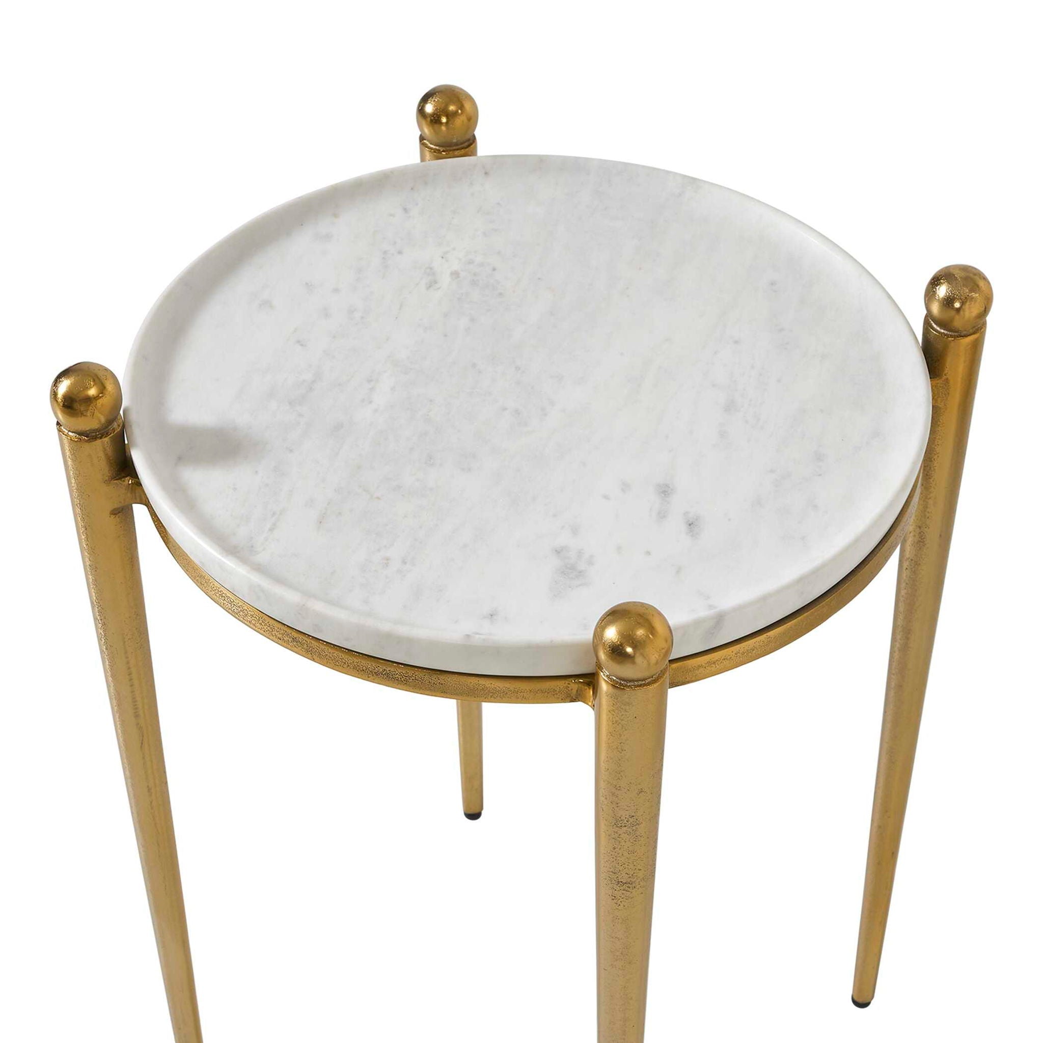 Nahunta - Accent Table - Antique Brass