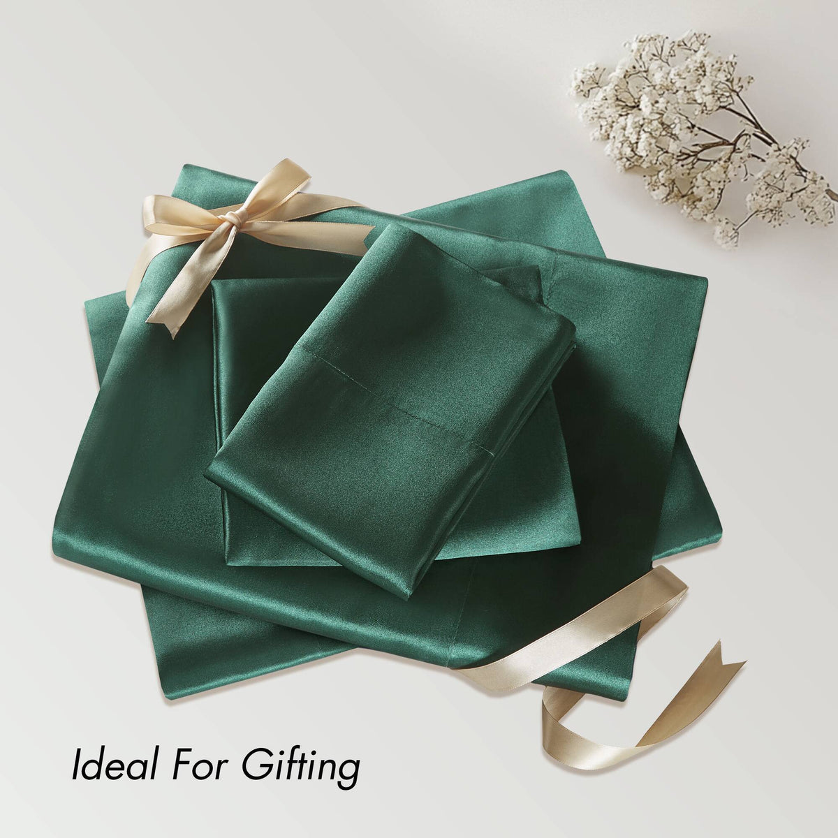 Satin - 6 Piece Full Luxury Sheet Set - Emerald