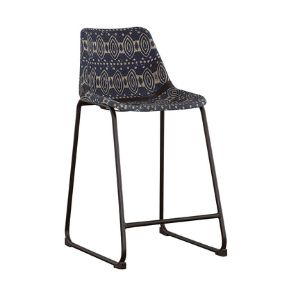 Claire - Canvas Upholstered Counter Chair (Set of 2) - Blue