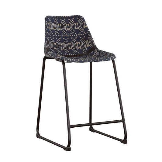 Claire - Canvas Upholstered Counter Chair (Set of 2) - Blue