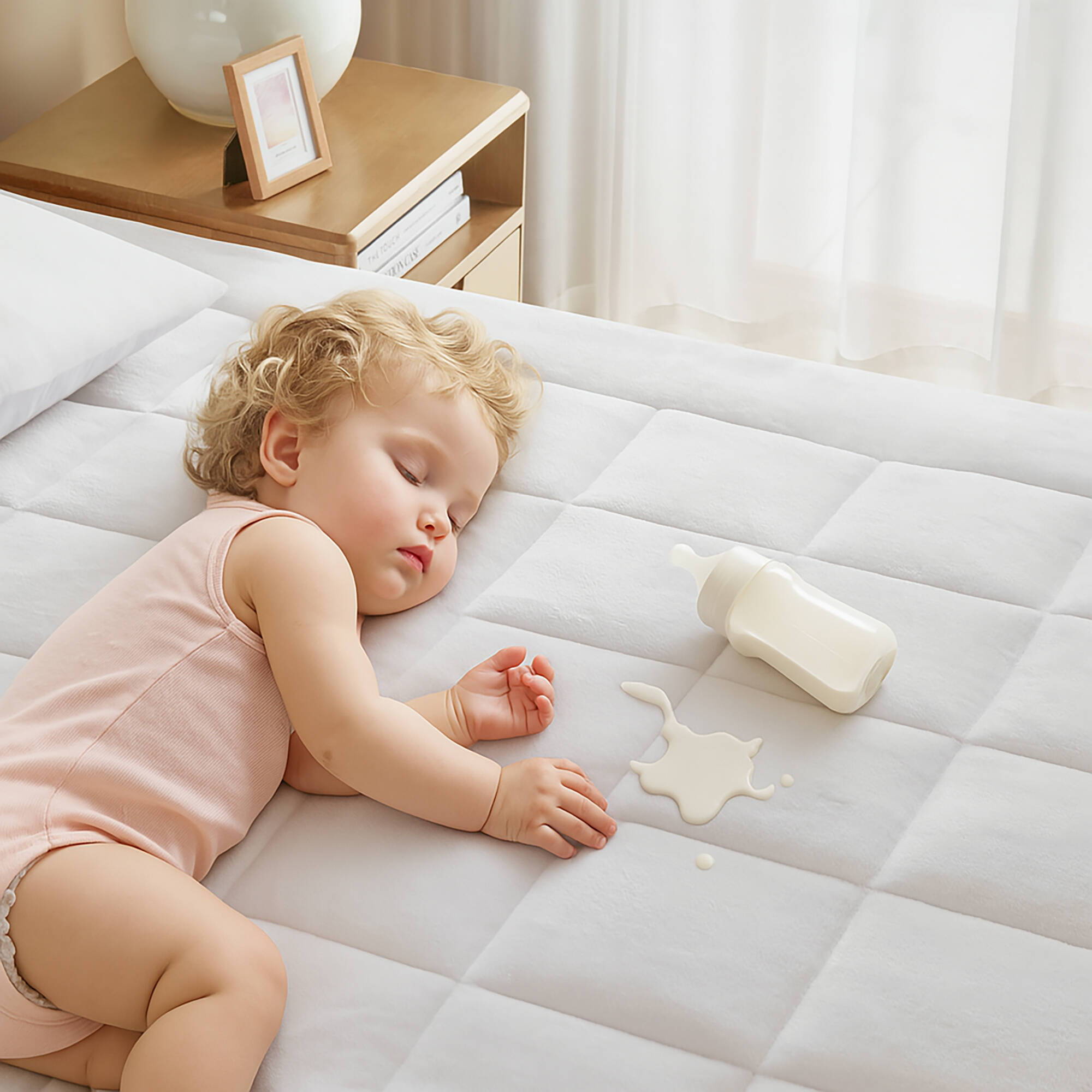 Cloud Soft - California King Overfilled Hypoallergenic Down Alternative Waterproof Mattress Pad - White