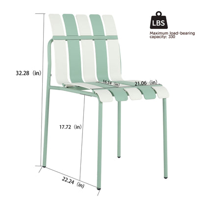 4 Piece Set Of Modern Color Block Designed Single Chairs