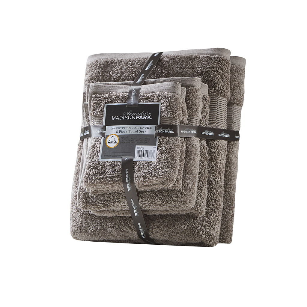 Luce - 6 Piece Towel Set - Taupe