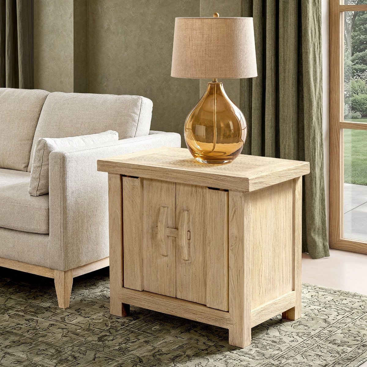 Rowan - 2 Door Cabinet - Light Natural Brown