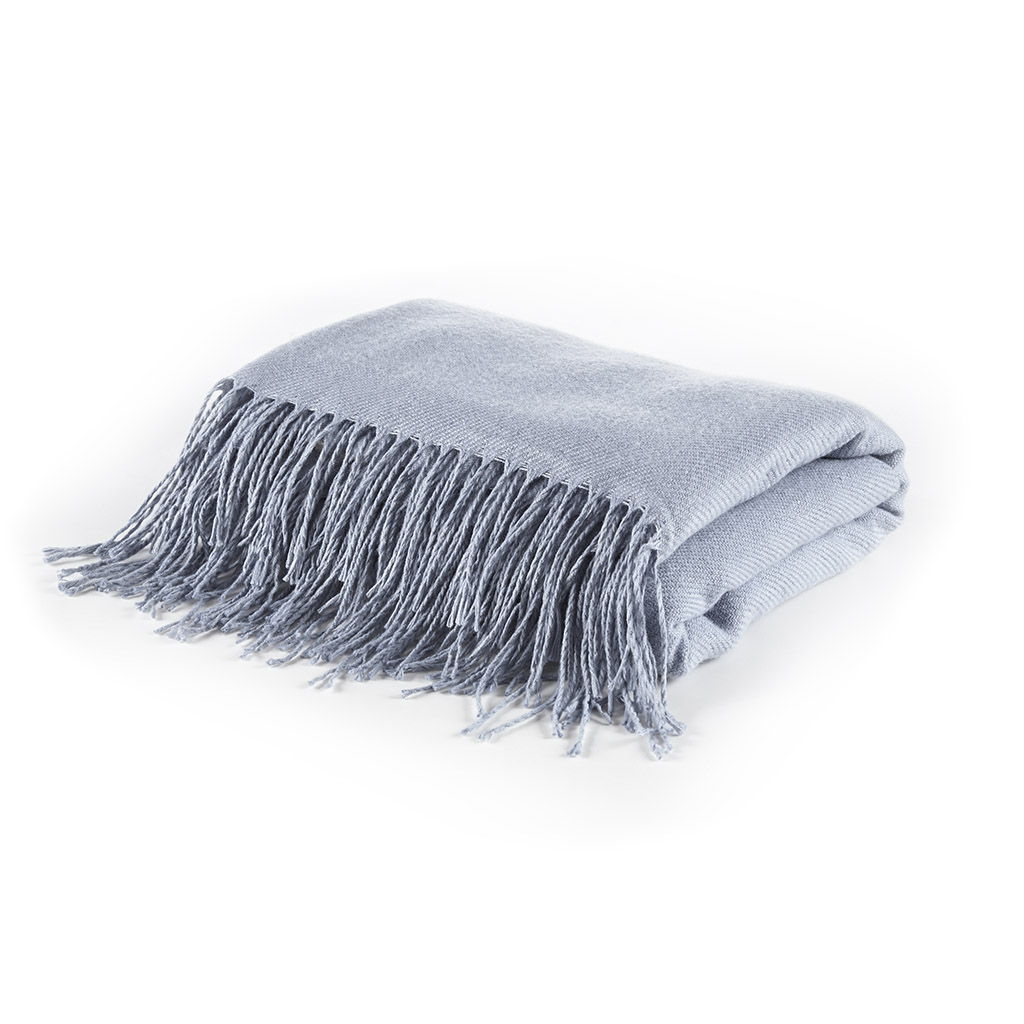 Zennia - 7 Piece Printed Comforter Set With Throw Blanket - Blue