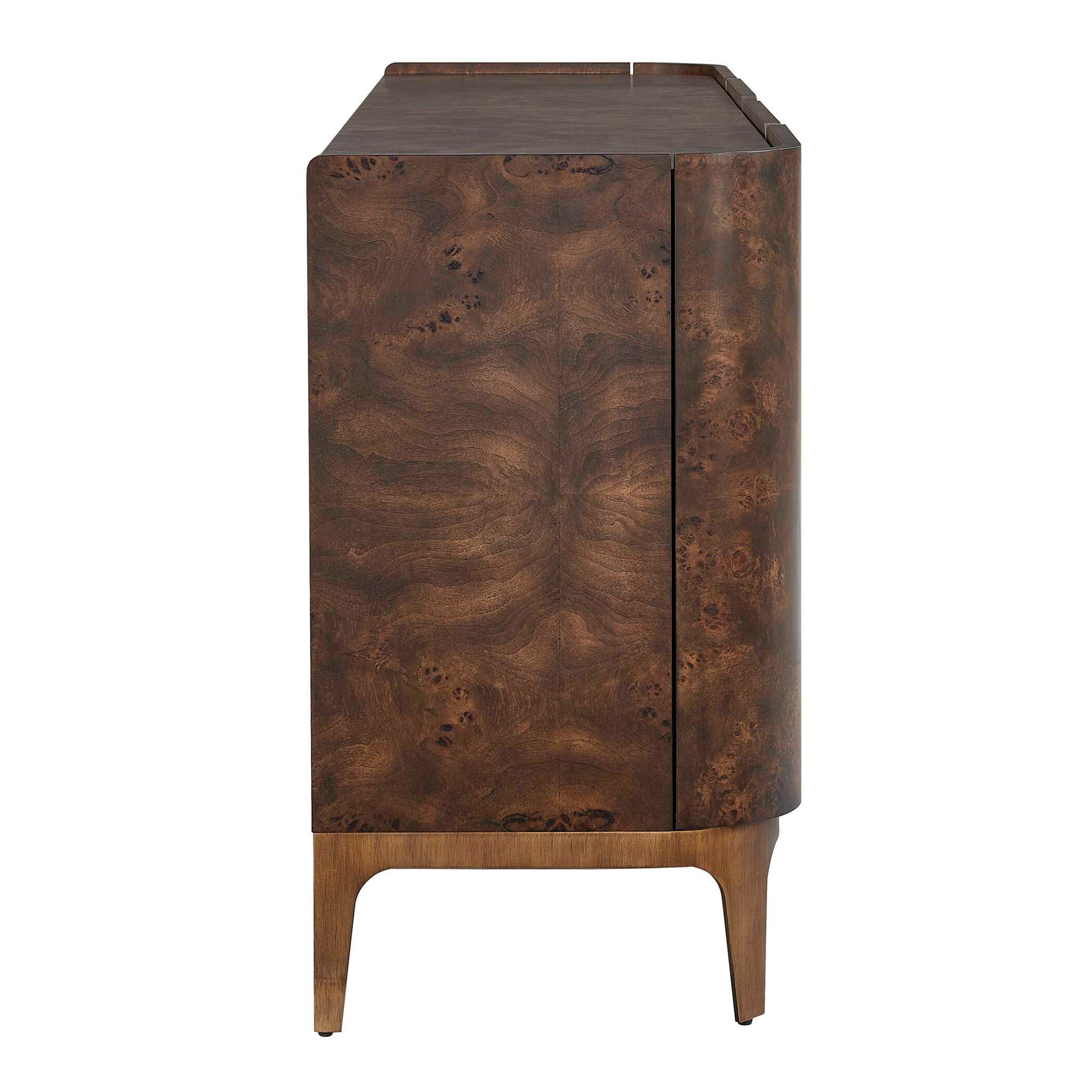 Melbourne - Mappa Burl 4 Door Cabinet - Woodtone