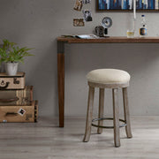 Oaktown - Swivel Counter Stool - Cream / Reclaimed Gray