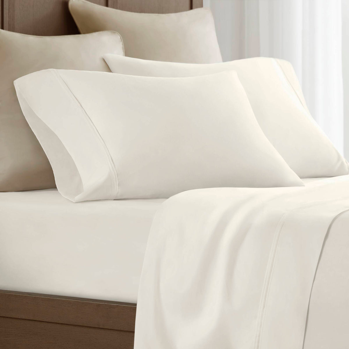 Standard Sateen Pillowcase Set - Off-White