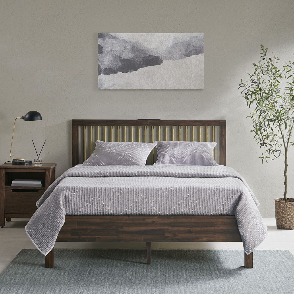 Mercer - Queen Bed - Brown / Bronze