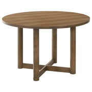 Graham - Round Dining Table With X Cross Base - Walnut