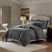 Shades Of Serenity - King Jacquard Comforter Set - Black