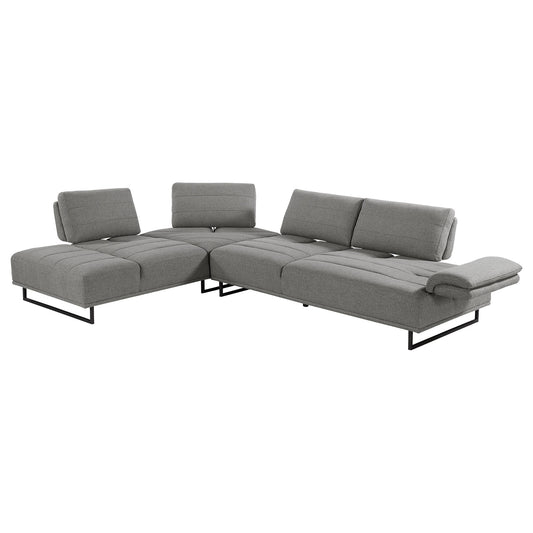 Harnal - L-Shape Sectional Adjustable Back Comfort Focused Sofa - Taupe