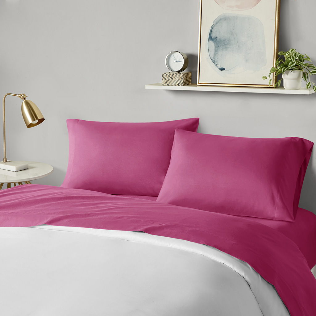 Microfiber - All Season Wrinkle Free Sheet Set - Pink