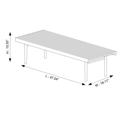 Mia - Bench - Dark Brown