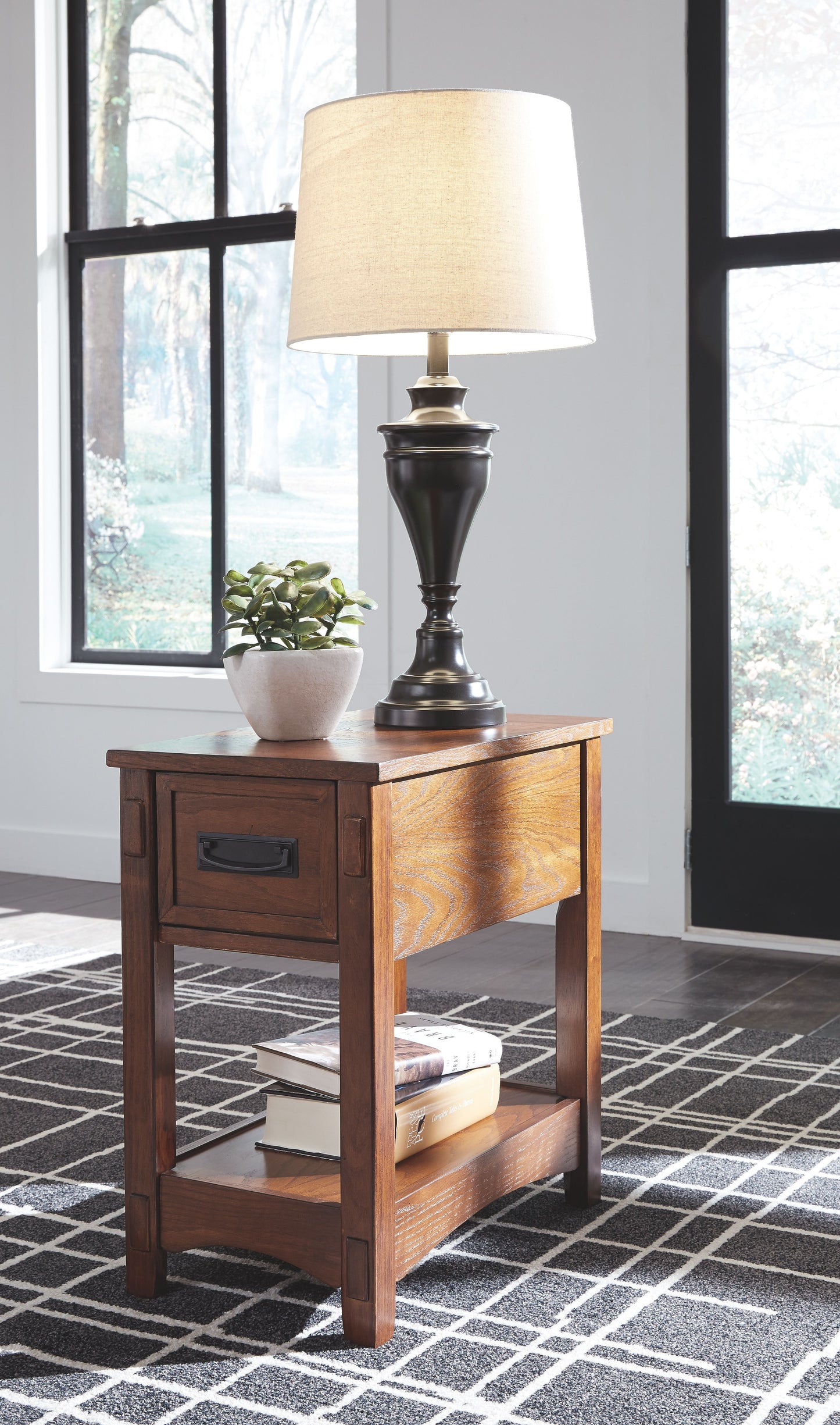Breegin - Chair Side End Table - 1 Drawer - Brown