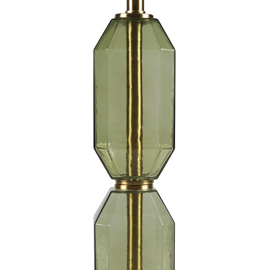 Zirconia - Faceted Green Glass Table Lamp - Green