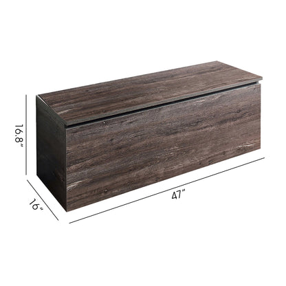 Dean - Storage Bench With Extra Storage - Rustic Gray