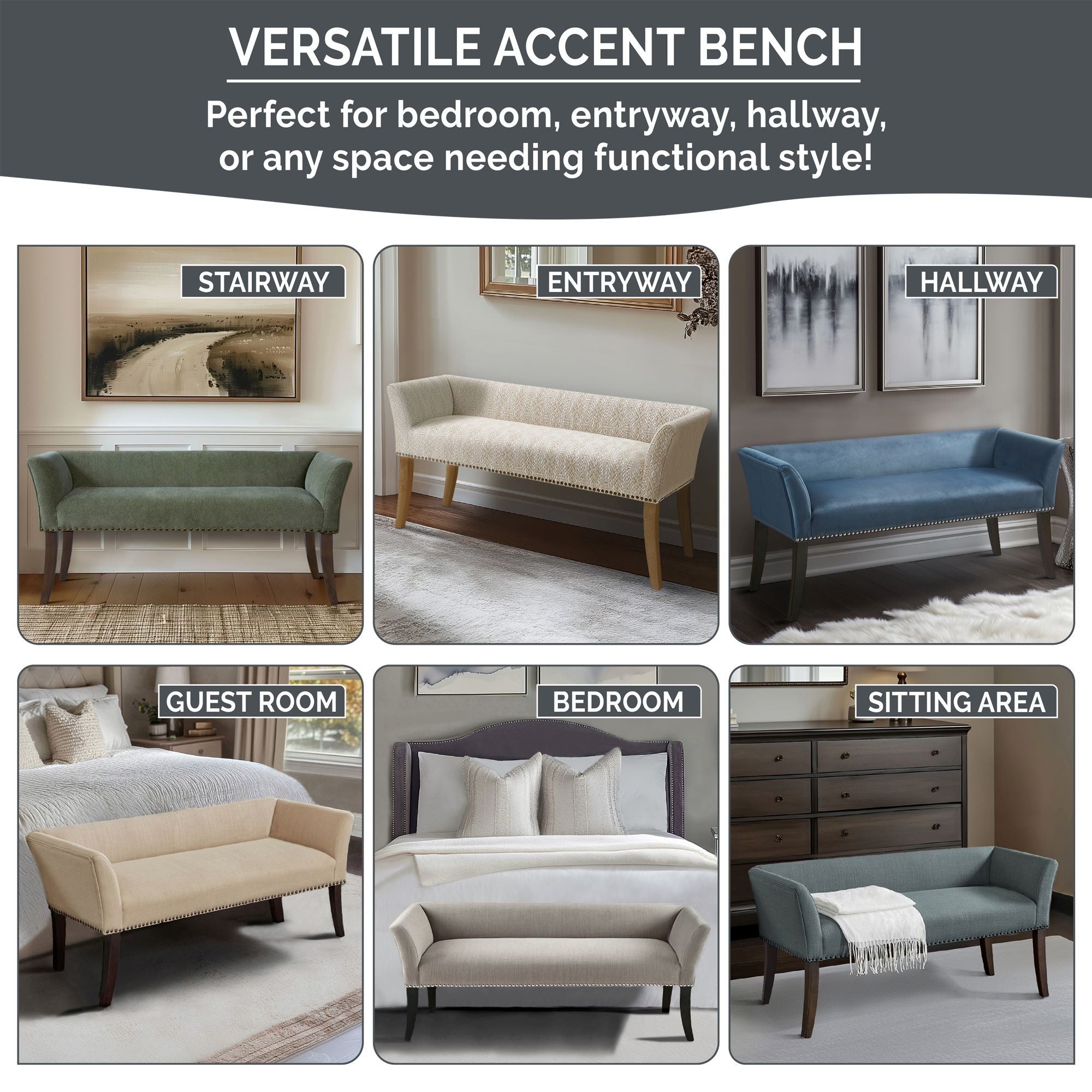 Welburn - Accent Bench - Cream