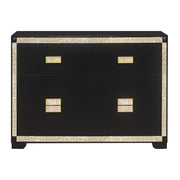 Lively - Dresser With Glitter Detail And Thick Bar Handle Hardware - Black