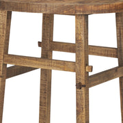 26" Brown Distressed Solid Wood End Table