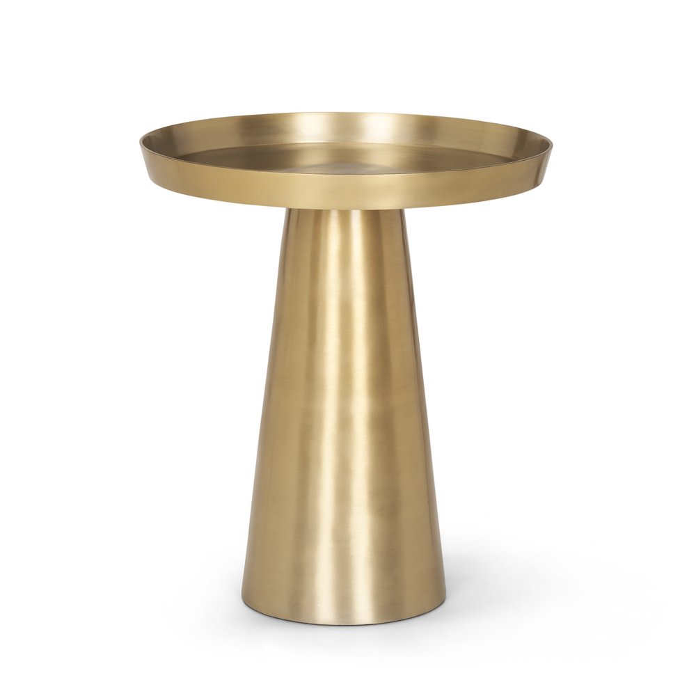 18" Brass Aluminum Tray Table