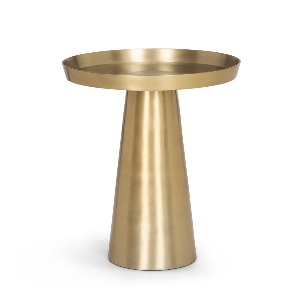 18" Brass Aluminum Tray Table