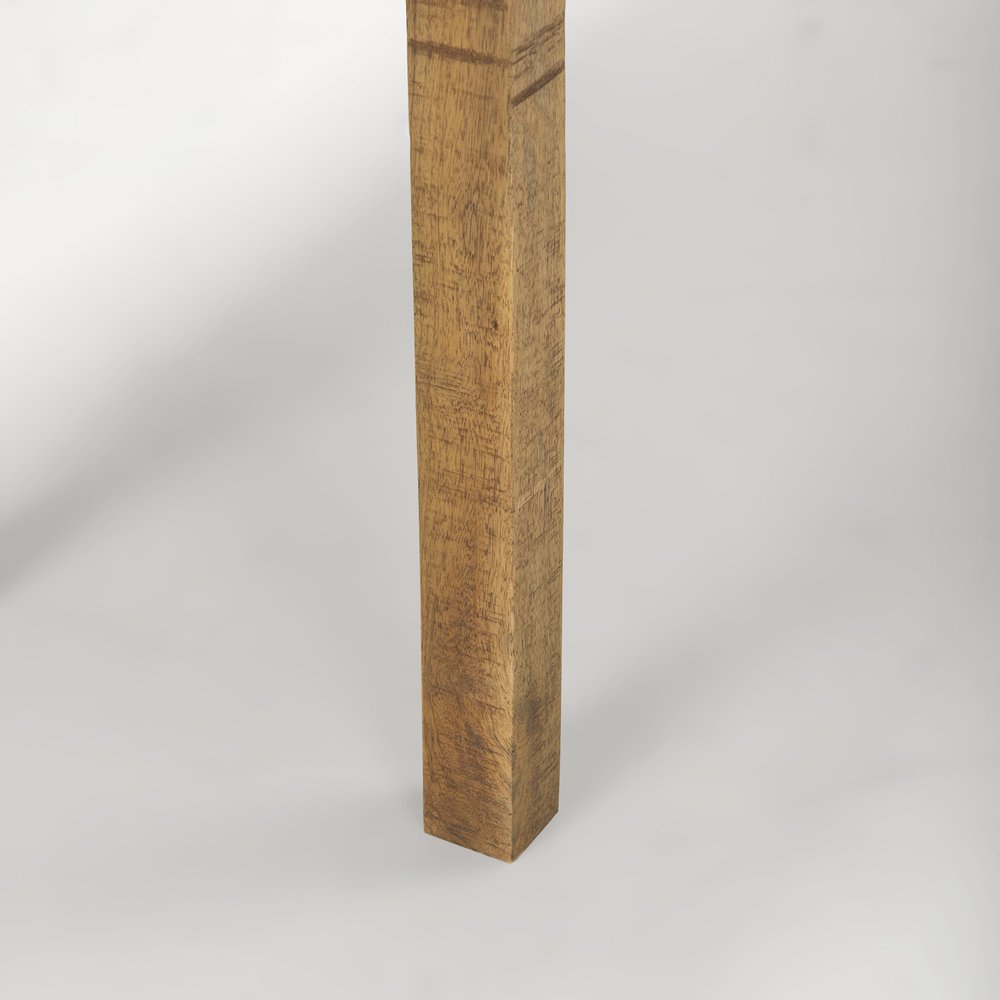 54" Brown Solid Wood Distressed Console Table