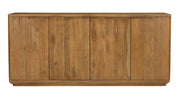 72" Tan Distressed Solid Wood Sideboard Soft Close with Four Doors